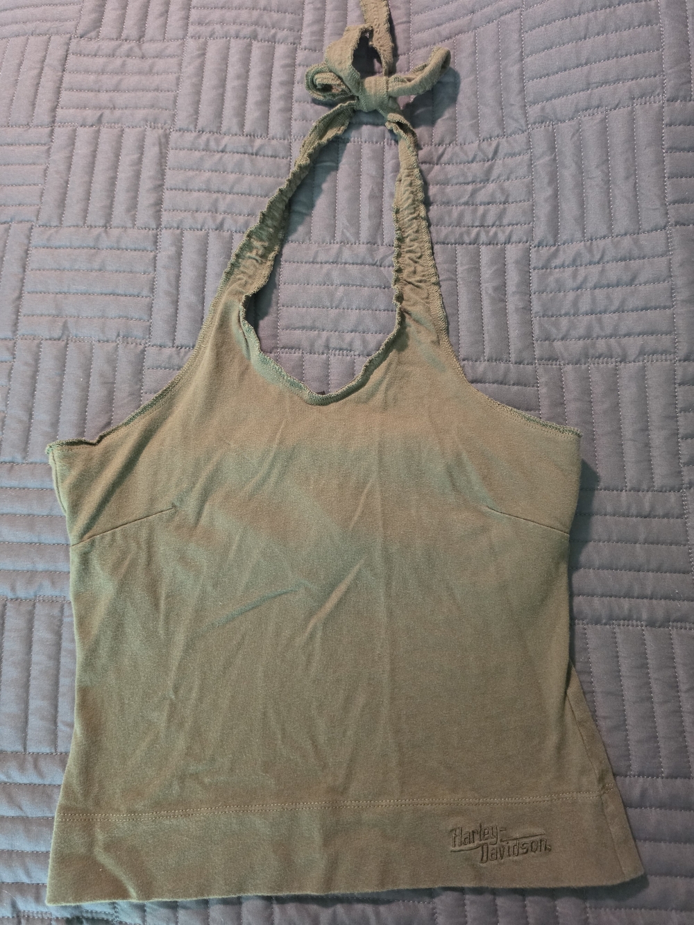 Harley-Davidson Olive Green Halter Camisole Tank Top